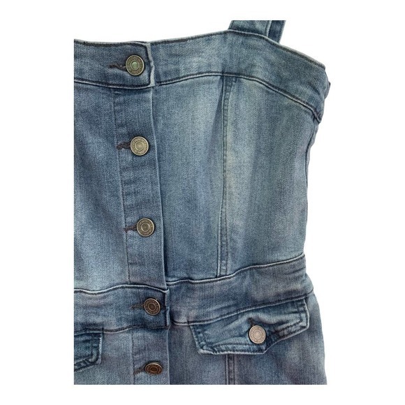 Indigo Run Womens Denim Button Front Dress Sz S - Picture 4 of 5